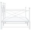 vidaXL Daybed with Trundle without Mattress White 100x190 cm acél