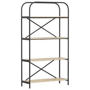 vidaXL K&ouml;nyvespolc 4 szintes 80 x 30 x 146 cm Szerelt fa Sonoma t&ouml;lgy