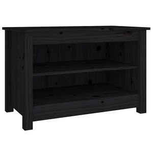 vidaXL fekete t&ouml;m&ouml;r fenyőfa cipőt&aacute;rol&oacute; pad 70x38x45,5 cm