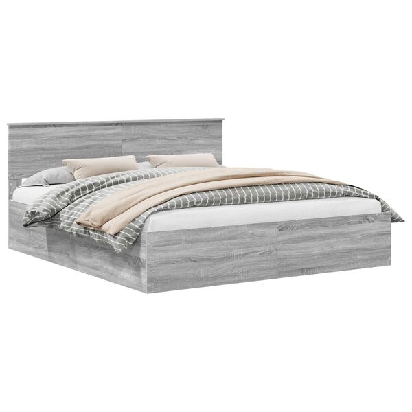 vidaXL &Aacute;gykeret fejt&aacute;ml&aacute;val Sz&uuml;rke Sonoma 200 x 200 cm Faanyag