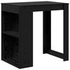 vidaXL B&aacute;rasztal 102 x 70 x 103,5 cm Szerelt Fa Fekete t&ouml;lgy