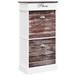 vidaXL barna cs&aacute;sz&aacute;rfa cipőszekr&eacute;ny 50 x 28 x 98 cm