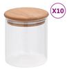 vidaXL 10 db &uuml;veged&eacute;ny bambuszfed&eacute;llel 600 ml