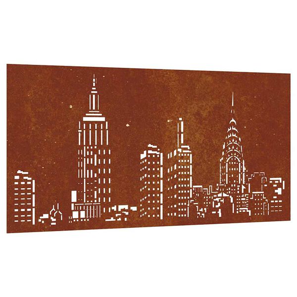 vidaXL l&aacute;tk&eacute;p mint&aacute;s corten ac&eacute;l kerti fald&iacute;sz 105 x 55 cm