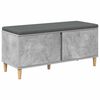 vidaXL Előt&eacute;r pad Beton Sz&uuml;rke 100 x 38 x 46 cm Műanyag Fa &eacute;s Sz&ouml;vet