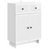 vidaXL Sz&eacute;f fi&oacute;kkal Magasf&eacute;nyű Feh&eacute;r 66 x 34,5 x 90 cm Szerelt Fa