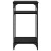 vidaXL Oldal asztal polcokkal Fekete t&ouml;lgy 40 x 30 x 75 cm Faanyag
