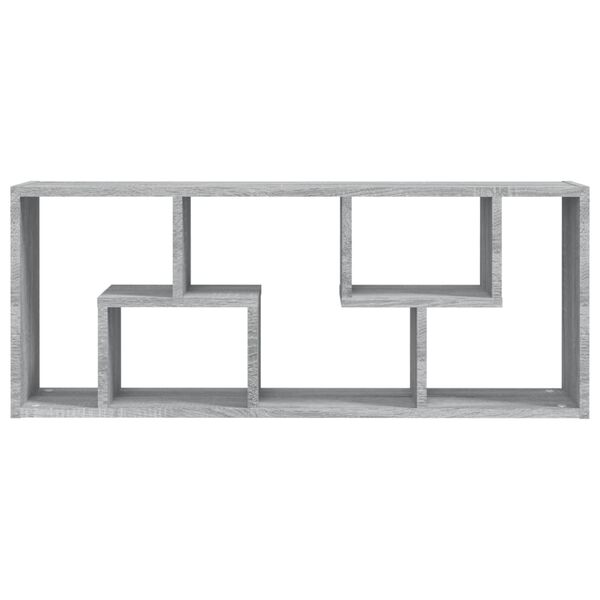 vidaXL szürke sonoma színű szerelt fa fali polc 36 x 16 x 90 cm