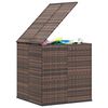 vidaXL barna polyrattan kerti párnatartó doboz 100 x 97,5 x 104 cm