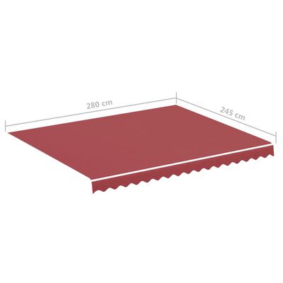 vidaXL burgundi vörös csere napellenző ponyva 3 x 2,5 m