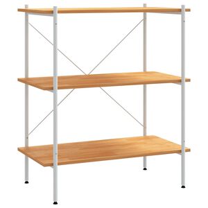 vidaXL feh&eacute;r &eacute;s t&ouml;lgy 3 szintes polcrendszer 80x40x92 cm