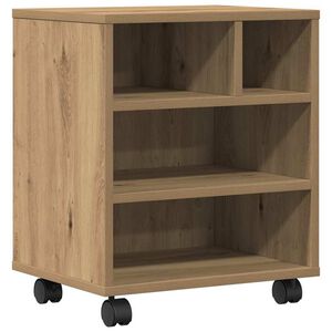 vidaXL Nyomtat&oacute;&aacute;llv&aacute;ny K&eacute;zműves T&ouml;lgy 41 x 32 x 48 cm Szerelt Fa