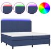 vidaXL k&eacute;k sz&ouml;vet rug&oacute;s &eacute;s LED-es &aacute;gy matraccal 200 x 200 cm
