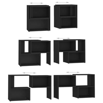 vidaXL fekete forgácslap TV-szekrény 104 x 30 x 52 cm
