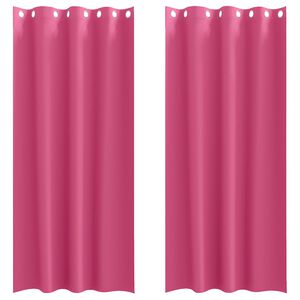 vidaXL Fekete F&uuml;gg&ouml;ny Gyűrűkkel 2 db &Eacute;l&eacute;nk r&oacute;zsasz&iacute;n 245 x 140 cm
