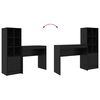 vidaXL Asztal fi&oacute;kkal 2 pcs Fekete t&ouml;lgy
