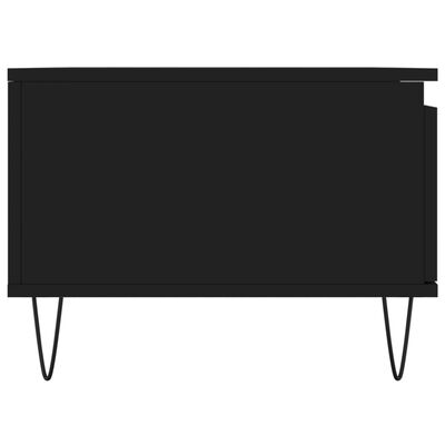 vidaXL fekete szerelt fa dohányzóasztal 90x50x36,5 cm