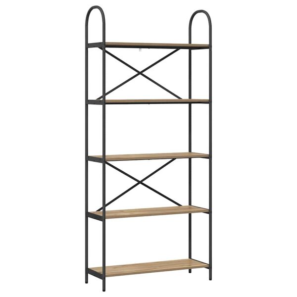 vidaXL K&ouml;nyvespolc Artisan t&ouml;lgy 80 x 30 x 183 cm Faanyag