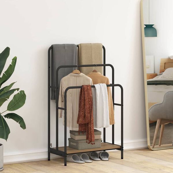 vidaXL Ruhasz&aacute;r&iacute;t&oacute; polcokkal Artisan t&ouml;lgy 60 x 30 x 100,5 cm Faanyag