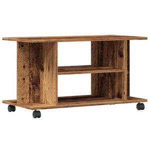 vidaXL antik fa sz&iacute;nű szerelt fa TV-szekr&eacute;ny g&ouml;rgőkkel 80 x 40 x 45 cm