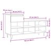 vidaXL barna t&ouml;lgysz&iacute;nű szerelt fa cipősszekr&eacute;ny 102x36x60 cm