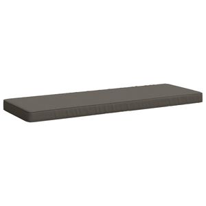 vidaXL 1 darabos padp&aacute;rna VUGHT 100% poli&eacute;szter Sz&uuml;rke 100 x 40 x 5 cm