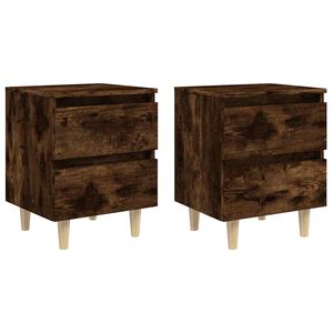vidaXL 2 db f&uuml;st&ouml;s t&ouml;lgy sz&iacute;nű &eacute;jjeliszekr&eacute;ny fal&aacute;bakkal 40x35x50 cm
