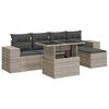 vidaXL 6 r&eacute;szes vil&aacute;gossz&uuml;rke polyrattan kerti &uuml;lőgarnit&uacute;ra p&aacute;rn&aacute;kkal