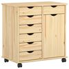 vidaXL G&ouml;rgős szekr&eacute;ny 63,5 x 39 x 65,5 cm T&ouml;m&ouml;r fenyőfa Barna