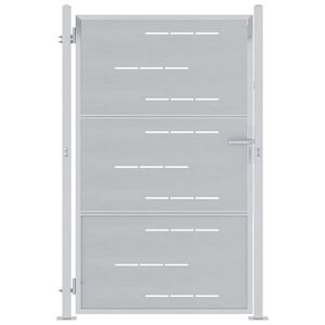 vidaXL Kerti kapu z&aacute;rral Ez&uuml;st 100 x 150 cm Rozsdamentes ac&eacute;l