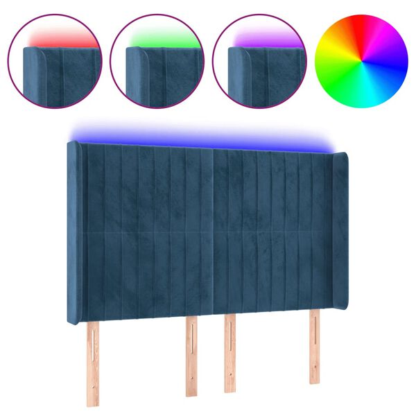 vidaXL s&ouml;t&eacute;tk&eacute;k b&aacute;rsony LED-es fejt&aacute;mla 147x16x118/128 cm