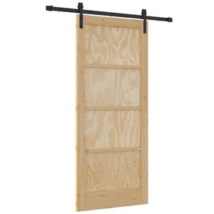 vidaXL Cs&uacute;sz&oacute; ajt&oacute; Term&eacute;szetes 86 x 198,5 cm T&ouml;m&ouml;r Fenyőfa