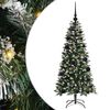 vidaXL Mű kar&aacute;csonyfa 150 LED-del Z&ouml;ld 120 cm PVC &eacute;s Műanyag &eacute;s Ac&eacute;l