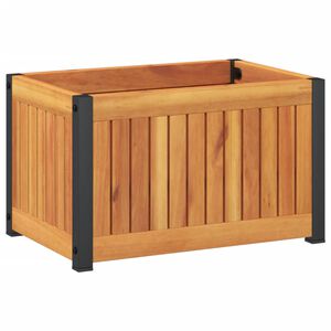 vidaXL t&ouml;m&ouml;r ak&aacute;cfa &eacute;s ac&eacute;l kerti vir&aacute;gtart&oacute; 45 x 30 x 27,5 cm