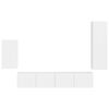vidaXL TV szekr&eacute;ny garnit&uacute;ra 4 pcs Magas F&eacute;nyű Feh&eacute;r Faanyag