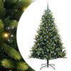 vidaXL Mesters&eacute;ges Hajl&iacute;tott Kar&aacute;csonyfa 300 LED-del Z&ouml;ld 210 cm