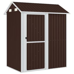 vidaXL barna horganyzott ac&eacute;l kerti f&eacute;szer 192x152,5x237 cm