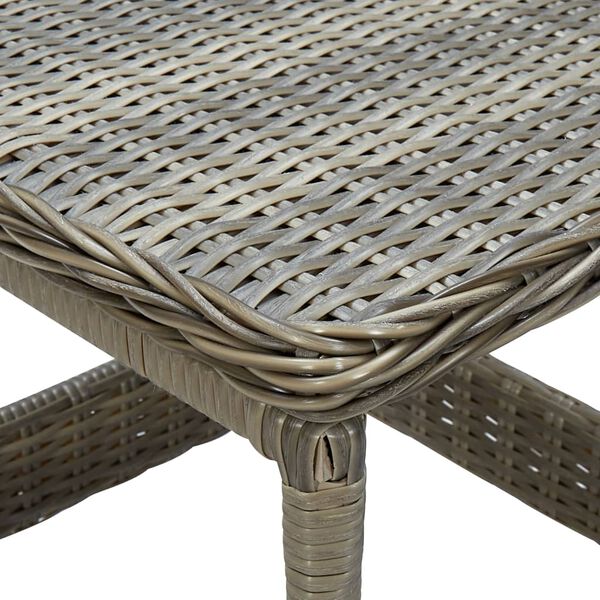 vidaXL barna polyrattan kerti asztal 45 x 45 x 46,5 cm