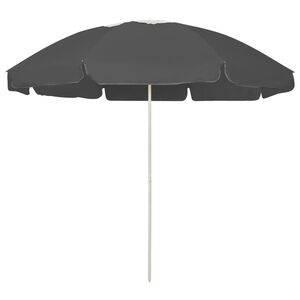 vidaXL antracitsz&uuml;rke strandnapernyő 240 cm