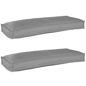 vidaXL Raklap párna készlet 2 pcs Szürke 100 x 40 x 8 cm Oxford szövet