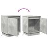 vidaXL &Eacute;jjeliszekr&eacute;ny 2 pcs Beton Sz&uuml;rke 39 x 34,5 x 50 cm Faanyag