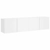 vidaXL 2 db feh&eacute;r falra szerelhető TV-szekr&eacute;ny 80 x 30 x 41 cm