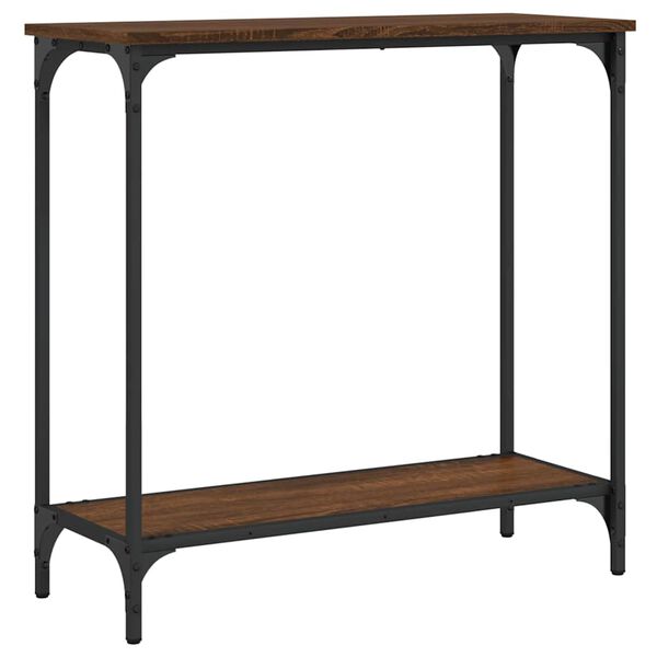 vidaXL barna t&ouml;lgysz&iacute;nű szerelt fa t&aacute;lal&oacute;asztal 75 x 30,5 x 75 cm