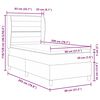 vidaXL Boxspring &aacute;gy matraccal S&ouml;t&eacute;tsz&uuml;rke 90x190 cm Sz&ouml;vet Fekete