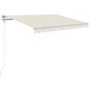 vidaXL kr&eacute;msz&iacute;nű automata sz&eacute;l&eacute;rz&eacute;kelős &eacute;s LED-es napellenző 350x250cm