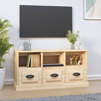 vidaXL sonoma-tölgyszínű szerelt fa TV-szekrény 100x35x50 cm