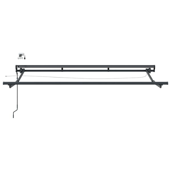 vidaXL Elektromos napernyő keret LED-del Antracit 2,5 x 2 m Alum&iacute;nium