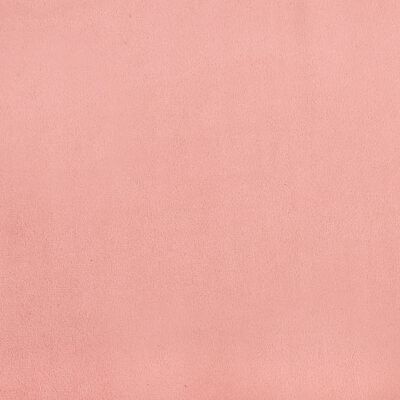 vidaXL rózsaszín bársony zsebrugós ágymatrac 100x200x20 cm