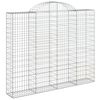 vidaXL &iacute;ves horganyzott vas gabion kos&aacute;r 200x30x160/180 cm