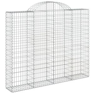 vidaXL &iacute;ves horganyzott vas gabion kos&aacute;r 200x30x160/180 cm